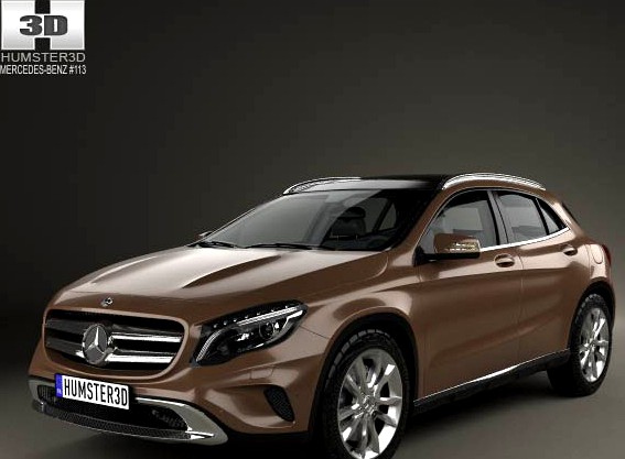 3D model of Mercedes-Benz GLA-class 2014