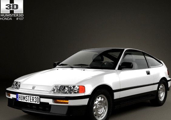 3D model of Honda Civic CRX 1988