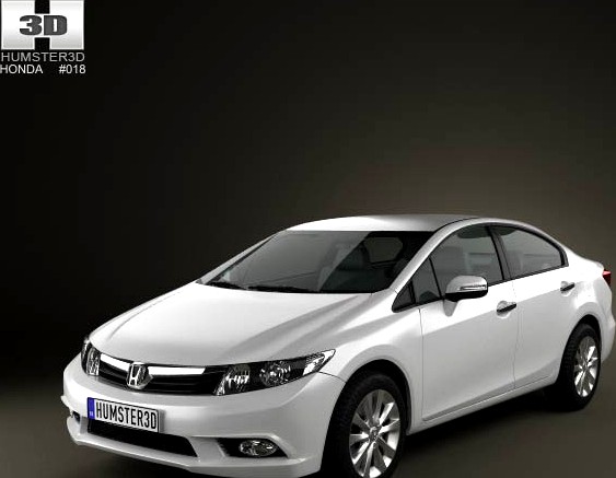 3D model of Honda Civic Sedan 2012