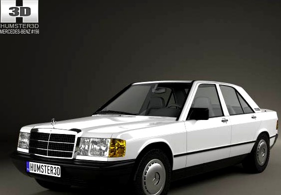 3D model of Mercedes-Benz 190 (W201) 1982