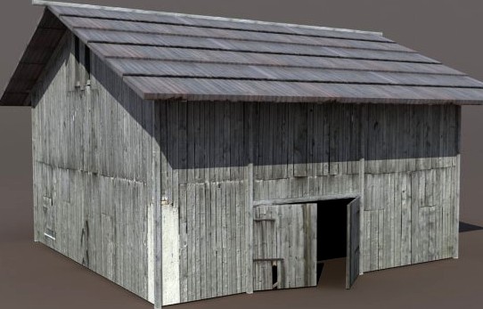 Old Barn Low poly 3d Model 3D Model