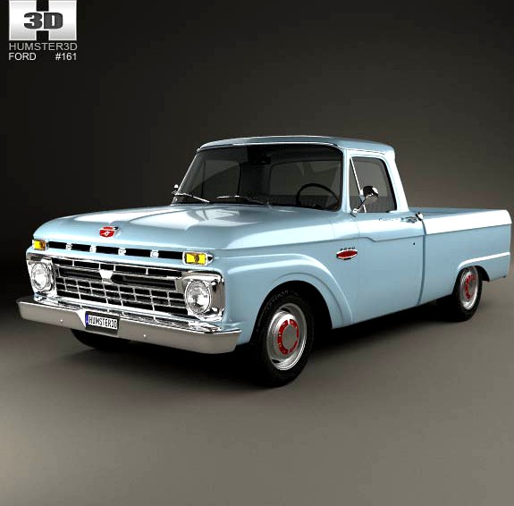 3D model of Ford F-100 1966