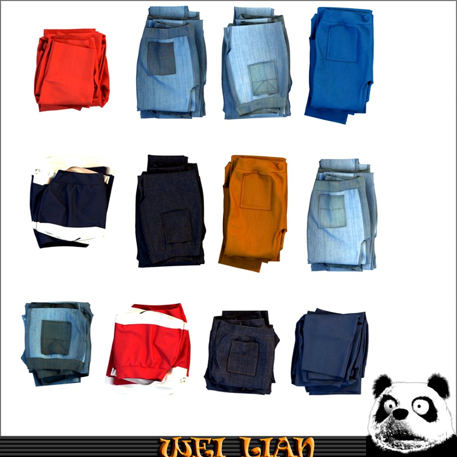 The folded clothes3d model