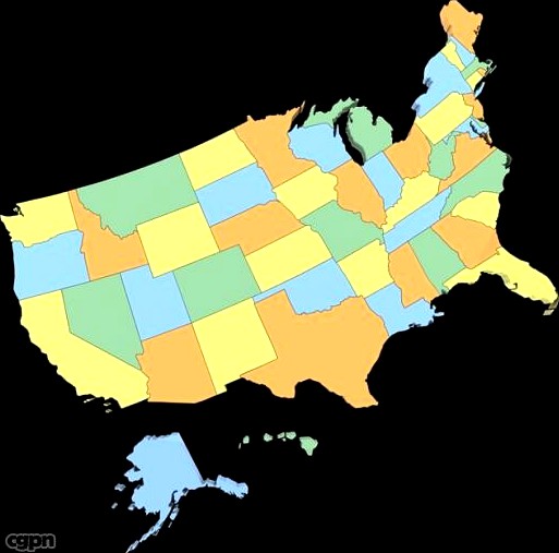 United States of America Map3d model