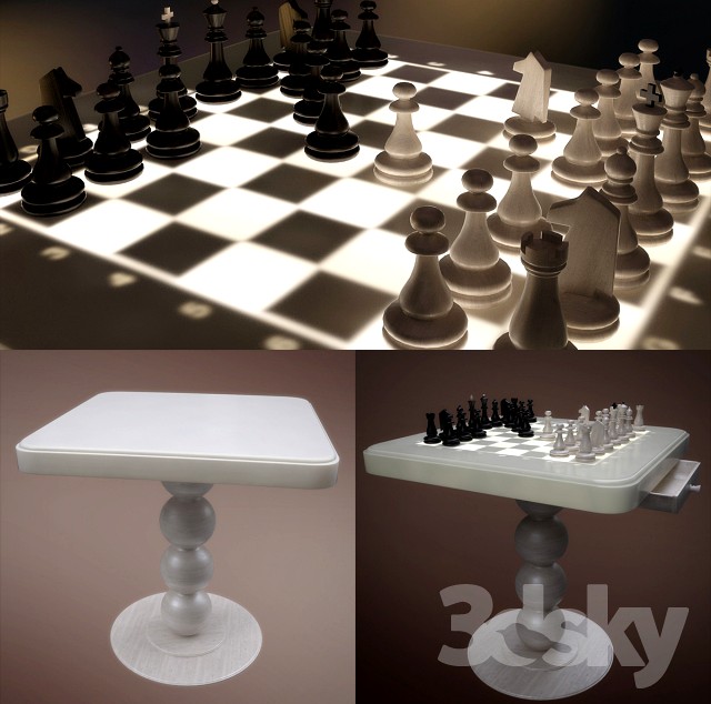 Table versatile, playing chess with backlight.