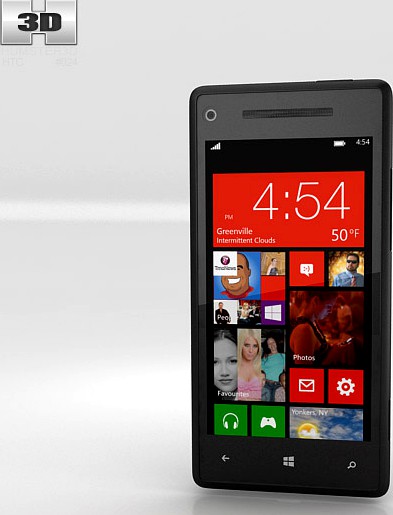 3D model of HTC Windows Phone 8X Graphite Black