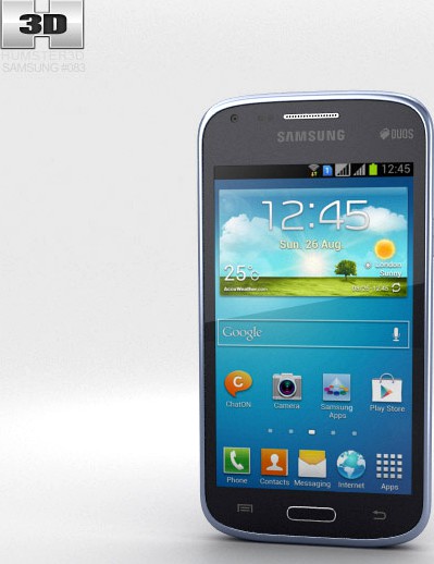 3D model of Samsung Galaxy Core Metallic Blue