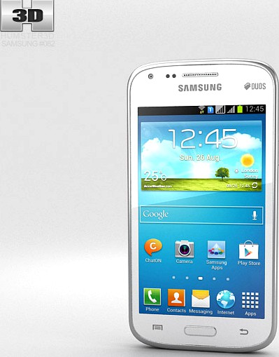 3D model of Samsung Galaxy Core Chic White