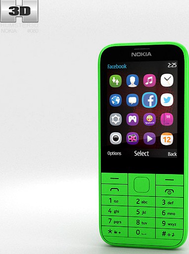 3D model of Nokia 225 Green