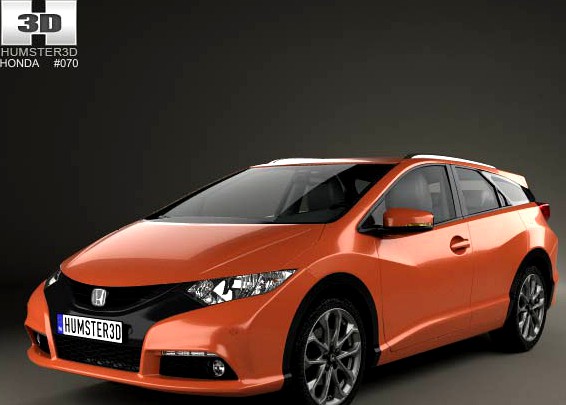 3D model of Honda Civic tourer 2014
