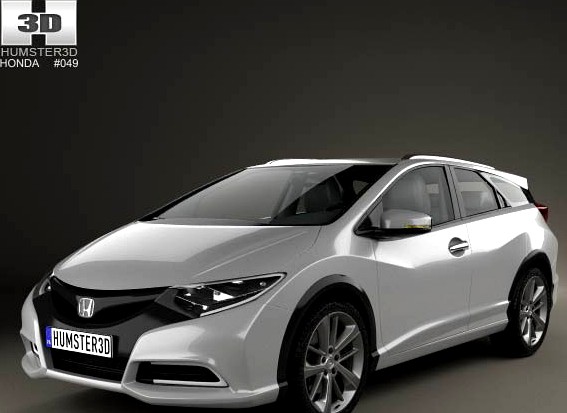 3D model of Honda Civic tourer 2013