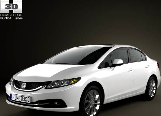 3D model of Honda Civic sedan 2013