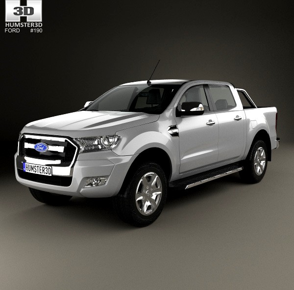 3D model of Ford Ranger Double Cab 2015