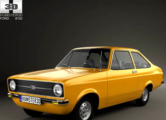 3D model of Ford Escort (EU) 1975