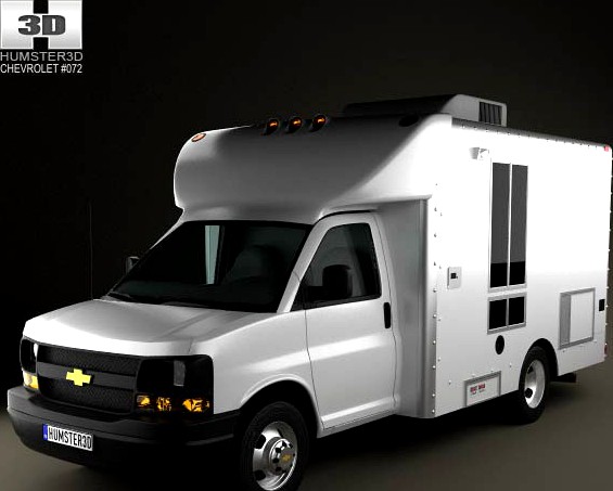 3D model of Chevrolet Express Mobile Vending 2003