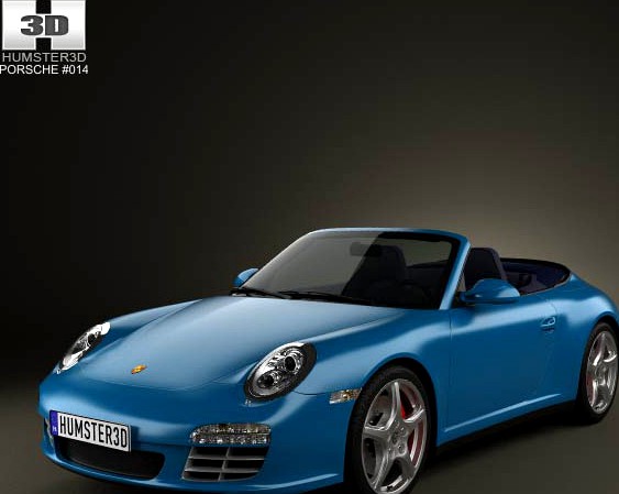 3D model of Porsche 911 Carrera 4S Cabriolet 2011