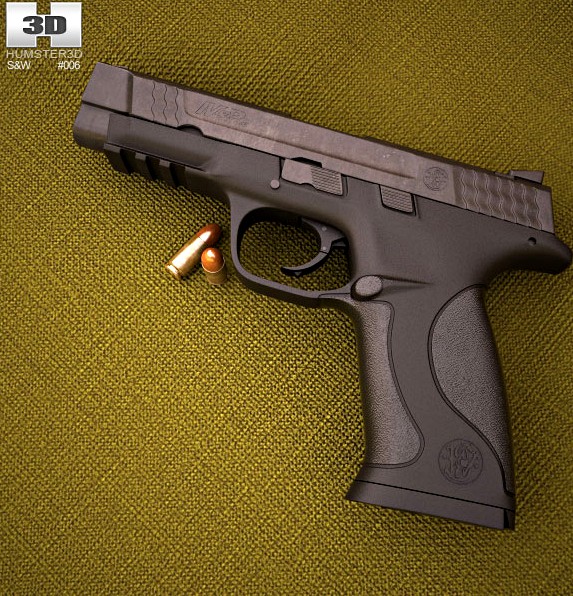 3D model of Smith &amp; Wesson M&amp;P .45