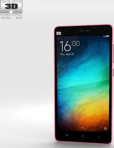 3D model of Xiaomi Mi 4i Pink