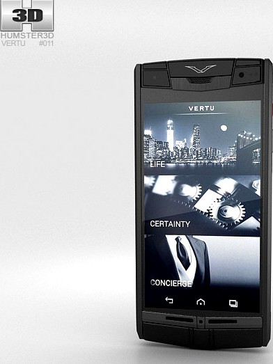 3D model of Vertu Signature Touch Pure Jet Leather