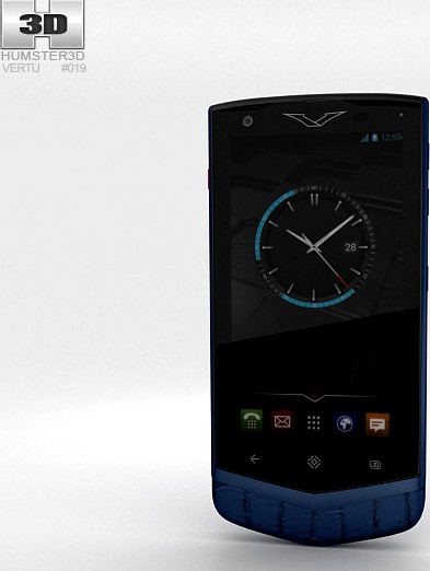 3D model of Vertu Constellation 2013 Pure Navy Alligator