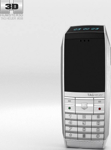 3D model of TAG Heuer Meridiist Stainless Steel White Alligator