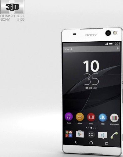 3D model of Sony Xperia C5 Ultra White