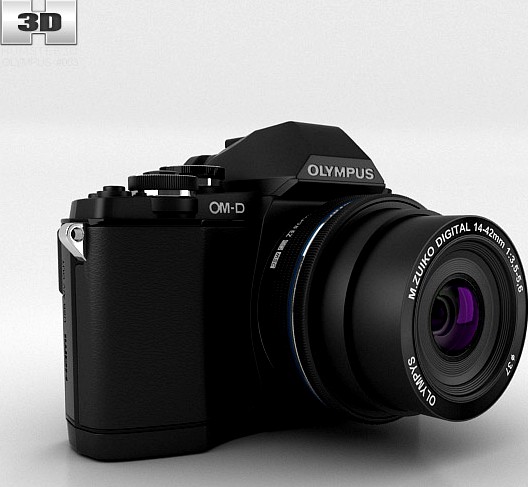 3D model of Olympus OM-D E-M10 Black