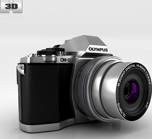 3D model of Olympus OM-D E-M10 Silver