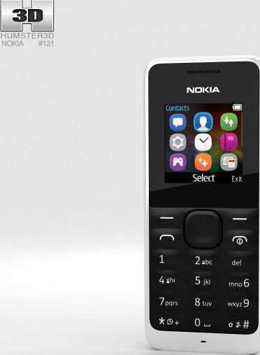 3D model of Nokia 105 White