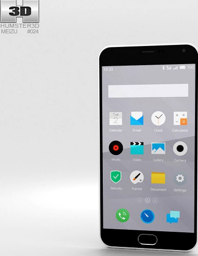 3D model of Meizu M2 Note White