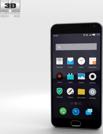 3D model of Meizu M2 Note Gray