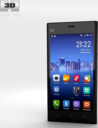 3D model of Xiaomi MI-3 Black