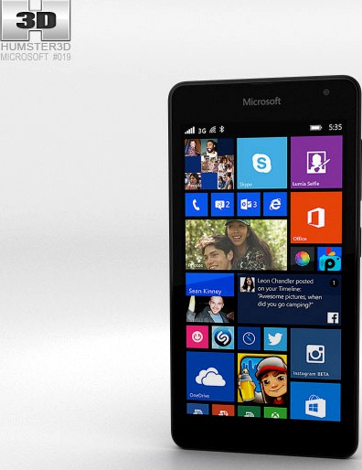 3D model of Microsoft Lumia 535 Gray