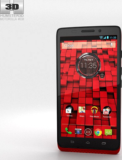 3D model of Motorola Droid Maxx Red
