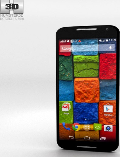 3D model of Motorola Moto X (2nd Gen) Black