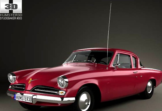 3D model of Studebaker Champion (Commander) Starlight Coupe 1953