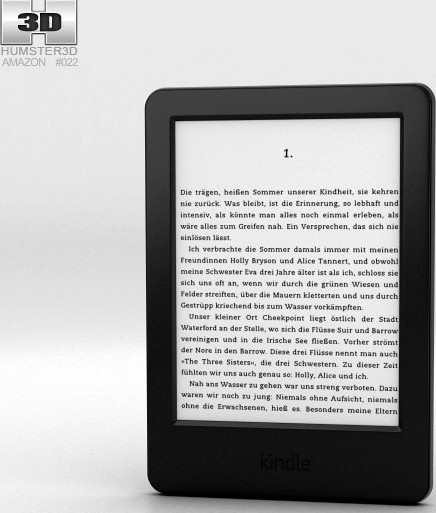 3D model of Amazon Kindle Touch Screen E-Reader