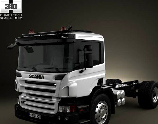 3D model of Scania P Chassis 2011