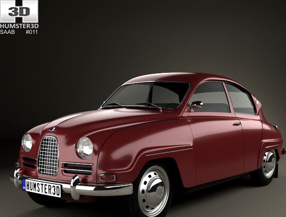 3D model of Saab 96 1960