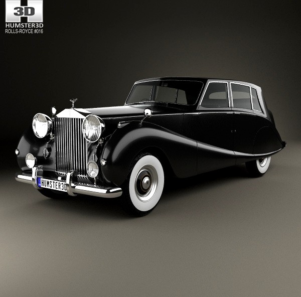 3D model of Rolls-Royce Silver Wraith Touring Limousine 1955