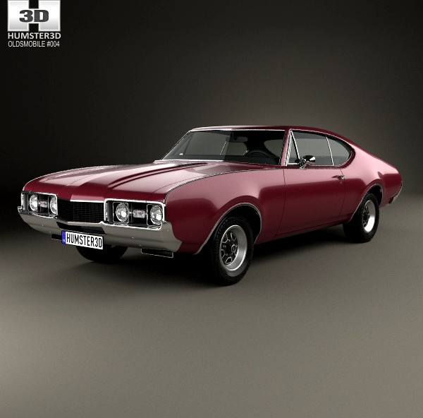 3D model of Oldsmobile Cutlass 442 (3817) Holiday coupe 1966