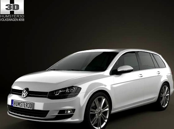 3D model of Volkswagen Golf Mk7 variant 2014