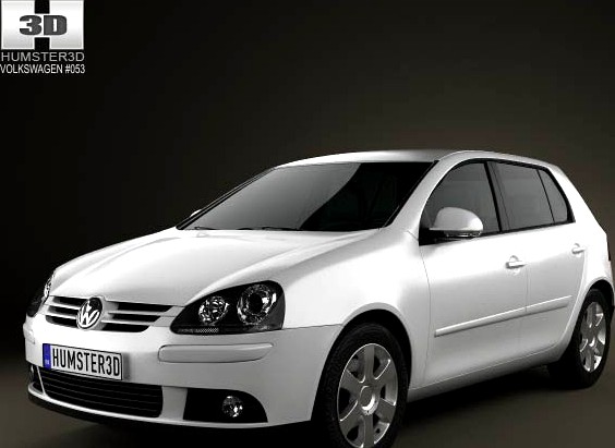 3D model of Volkswagen Golf Mk5 5-door 2004