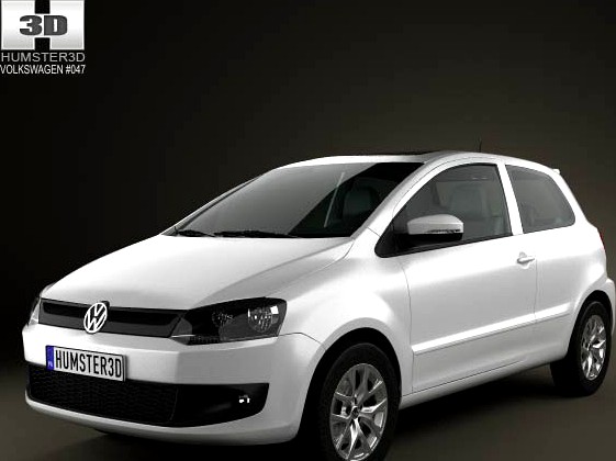 3D model of Volkswagen Fox 3-door 2012