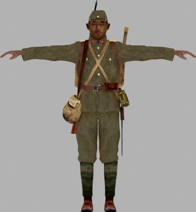 The japanese soldier3d model