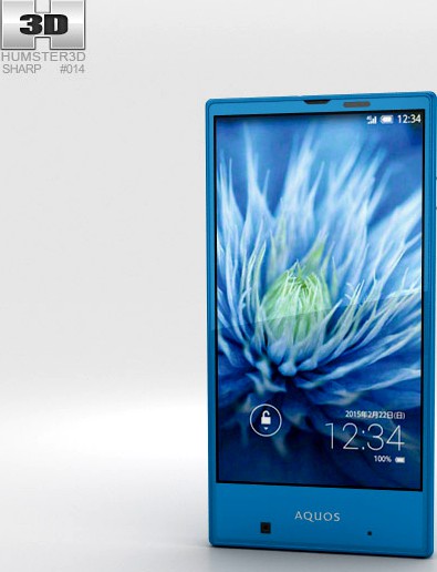 3D model of Sharp Aquos Serie mini SHV31 Blue