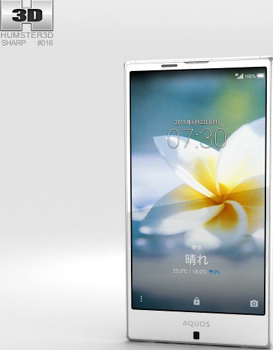 3D model of Sharp Aquos Serie SHV32 White