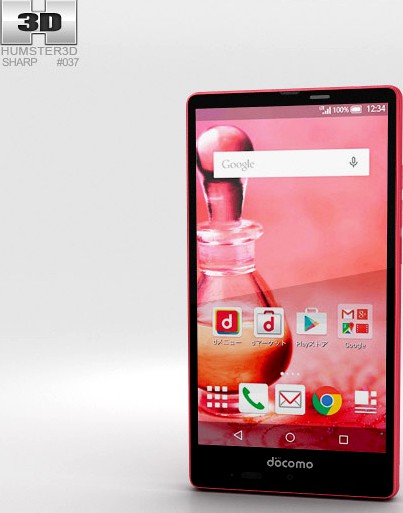 3D model of Sharp Aquos Ever SH-04G Pink