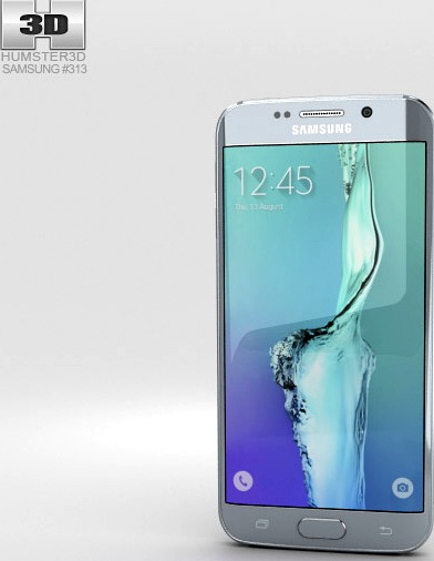 3D model of Samsung Galaxy S6 Edge Plus Silver Titan