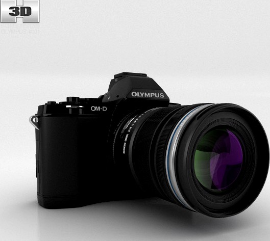 3D model of Olympus OM-D E-M5 Black
